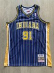 Maillot de Basket #91 Ron Artest Pacers 2003-2004 authentique Marine